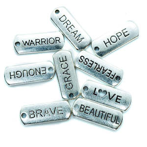 Inspirational Message Pendant 21mm x 8mm x 2mm