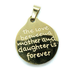 Mother Daughter Quote Pendant 26mm x 23mm x 2.5mm