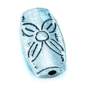 Oval Tube With Flower 16mm x 9mm