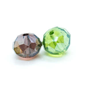 Latest Beads: Electroplated Glass Faceted Rondelle 8mm x 6mm