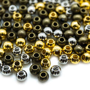 Metal Beads: Smooth Round Seamed Spacer Bead 3mm