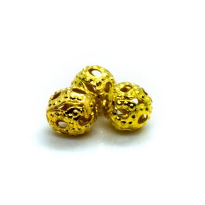 Latest Beads: Filigree Round Metal Bead 4mm