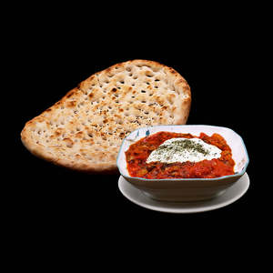 Main Course: Bademjan & Traditional Naan