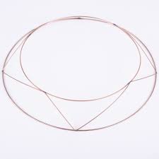 Products: Copper Wreath Frame Raised 41cmd 3 Dimensional - A Floral Affair