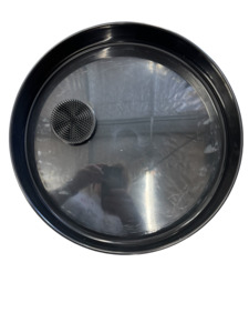 Ikebana Black Plastic Container 330mm cmd by 50mm high Large - A Floral Affair