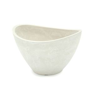 Products: Stonefusion Ship Vessel Small 20Lx15Wx12Hcm - White - A Floral Affair