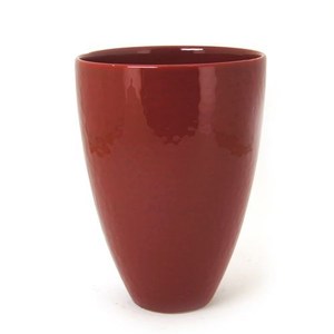 Ceramic Vase Flared - Red 300mmH - A Floral Affair