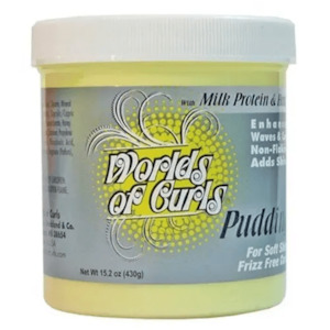 Hair & Accessories > Moisturizer: Worlds of Curls Curly Pudding with Milk Protein & Honey 15.2 oz