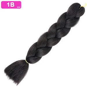 Synthetic Hair Braids: #1B - Jumbo Braiding Hair 24 Inch Black - Afrihair