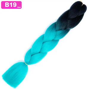 B19 - Jumbo Braiding Hair 24 Inch Ombre Black/Green - Afrihair
