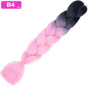 Afrihair Two Tone: B4 - Jumbo Braiding Hair 24 Inch Ombre Black/Pink - Afrihair