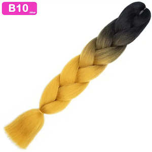 Afrihair Two Tone: B10 - Jumbo Braiding Hair 24 Inch Ombre Black/Golden Yellow - Afrihair