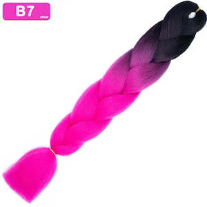 B7 - Jumbo Braiding Hair 24 Inch Ombre Black/Pink - Afrihair