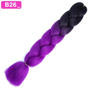 B26 - Jumbo Braiding Hair 24 Inch Ombre Black/Purple - Afrihair