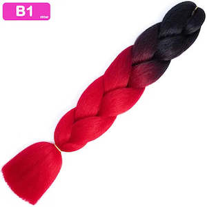 Afrihair Two Tone: B1 - Jumbo Braiding Hair 24 Inch Ombre Black/Red - Afrihair
