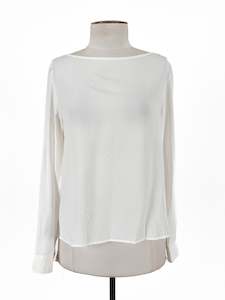 Top: Uniqlo | White Casual/Workwear Top | Size S