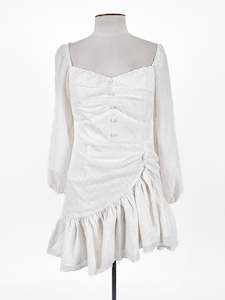 Shaaanxo: Two Sisters | White Cocktail Dress | Size L