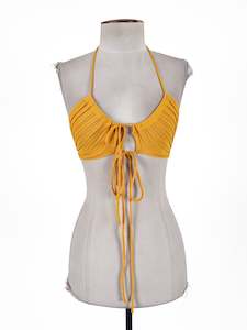 Rhia Jennings: Meshki | Yellow Casual Top | Size XS