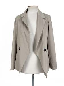 Jackets: Ivy + Jack | Beige Workwear Jacket | Size 10