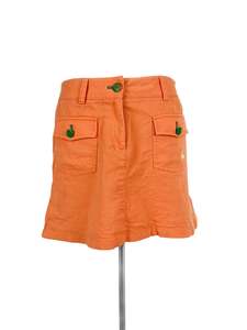 Mini Skirts: Le Coq Sportif | Orange Casual Skirt | Size S