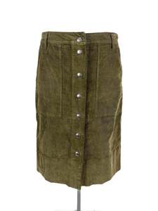Midi Skirts: Country Road | Green Casual Skirt | Size 4