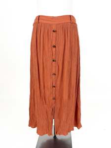 Midi Skirts: Witchery | Orange Casual Skirt | Size 14