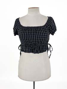 Plaid: Uniqlo - Black Top (Size M)