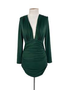 Plain: Thats So Fetch - Green Mini Dress (Size 8)