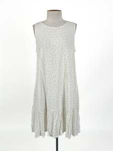 Polka Dots: Huffer - White Mini Dress (Size 8)