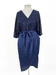 Pagani - Navy Midi Dress (Size 14)
