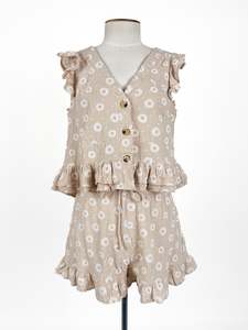 Sets: Petal + Pup | Beige Sets | Size 8