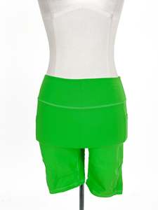 Biker Shorts: Echt | Green Casual Activewear Bottom | Size S