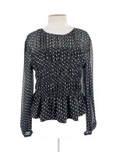 Tops: River Island - Black & White Blouse (Size 18)