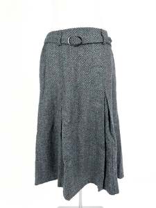 Midi Skirts: Anna Thomas | Grey Casual/Workwear Skirt | Size 10