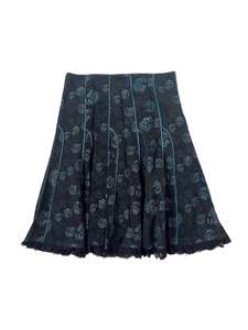 Maxi Skirts: Merric - Black & Blue Midi Skirt (Size 16)