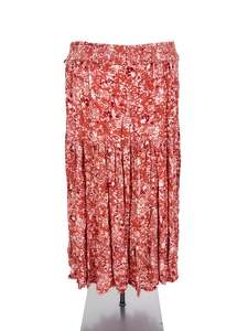 Maxi Skirts: Fat Face - Orange & Multicoloured Maxi Skirt (Size 16)