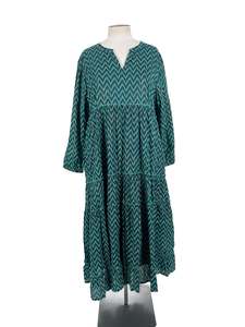 Designer: Adrift - Navy & Green Maxi Dress (Size XXL)