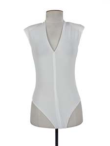 Bodysuits: Nocturne - White Bodysuit (Size S)
