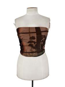 Tube Tops: Motel - Brown Tube Top (Size M)