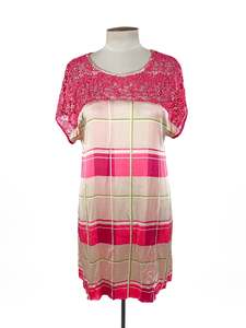 Plaid: Augustine - Pink Mini Dress (Size L)