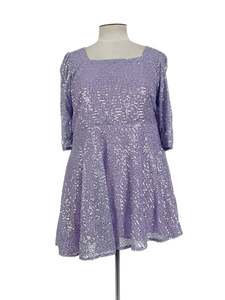 Sequin: Gina Couture - Purple Mini Dress (Size L)