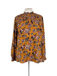 Tops: Amaya - Orange & Multicoloured Blouse (Size 12)