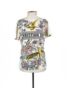 Tops: Unknown Brand - White & Multicoloured T-shirt (Size M)