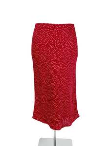 Glassons - Red Midi Skirt (Size 6)