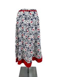 Maxi Skirts: Sacred Collections Australia - Blue & White Midi Skirt (Size 10)