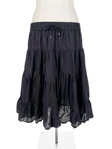 Maxi Skirts: Country Road - Black Midi Skirt (Size 16)