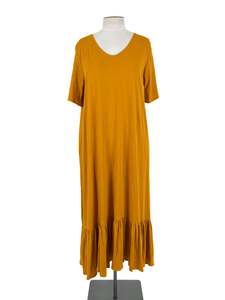 Designer: Kowtow - Yellow Midi Dress (Size L)