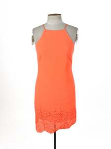Designer: Karen Millen - Orange Mini Dress (Size 10)
