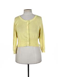 Designer: Review - Yellow Cardigan (Size 16)