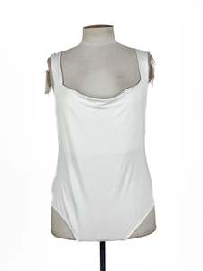 Bodysuits: Showpo - White Bodysuit (Size 20)